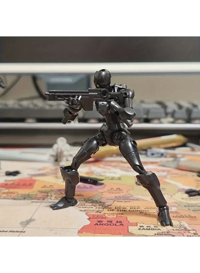 2PCS Red Miniature Soldier Model Toy Need To Assemble With Movable Joints And Accessories - Image 5
